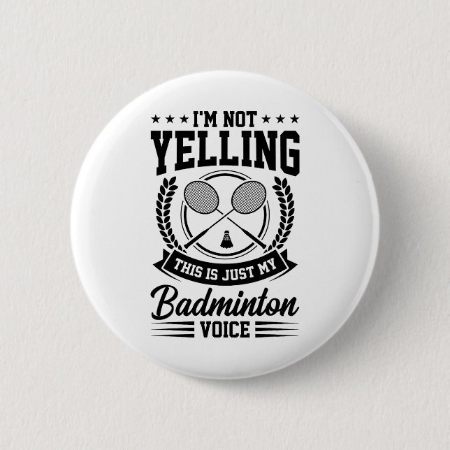 Ich schreibe nicht, dass das nur meine Badminton-S Button (Vorderseite)