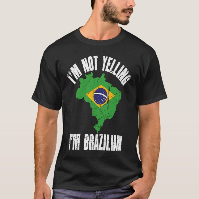 Ich schreibe nicht, dass ich Brasilianer Retro Dis T-Shirt (Vorderseite)
