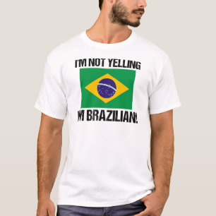 Ich schreibe nicht, dass ich Brasiliens Länderflag T-Shirt