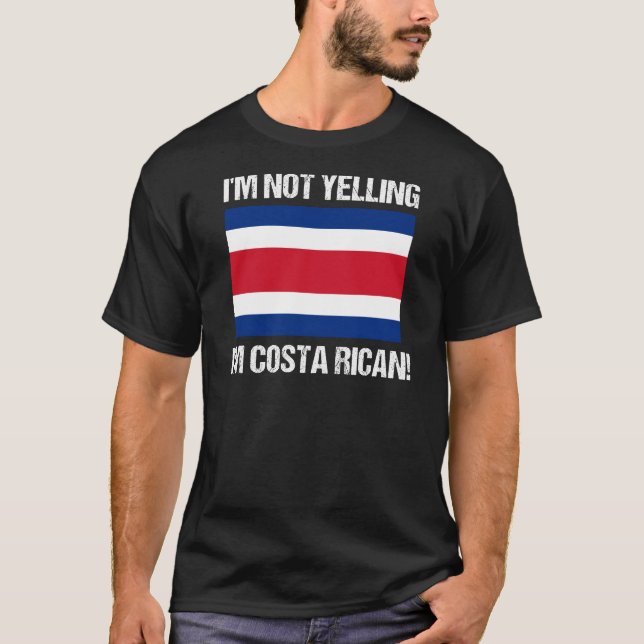 Ich schreibe nicht, dass ich Costa Rica Country Fl T-Shirt (Vorderseite)