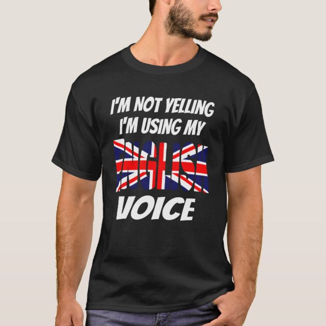 Ich schreibe nicht, dass ich meine englische Gewer T-Shirt (Vorderseite)