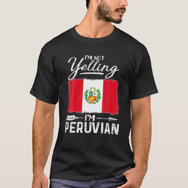 Ich schreibe nicht, dass ich Peru bin T-Shirt (Vorderseite)