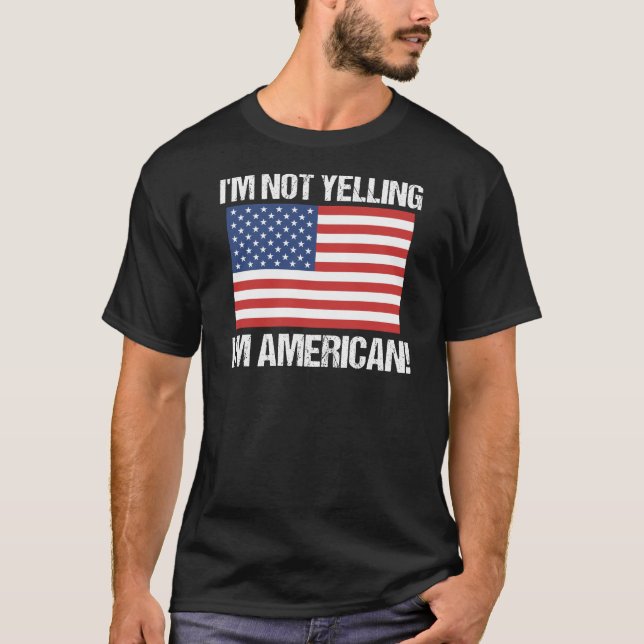 Ich schreibe nicht die amerikanische Länderflagge  T-Shirt (Vorderseite)