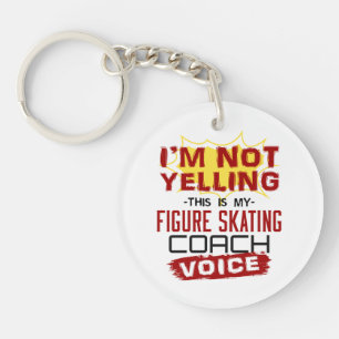 Ich schreibe nicht "Figure Skaten Coach Voice" Schlüsselanhänger