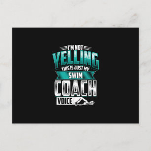 Ich schreibe nicht schwimmen Coach Voice Funny Sch Ankündigungspostkarte