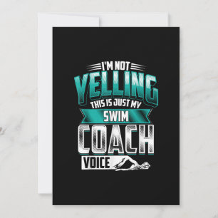 Ich schreibe nicht schwimmen Coach Voice Funny Sch Einladung