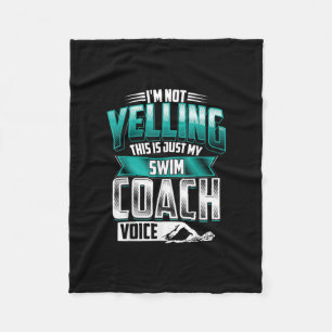 Ich schreibe nicht schwimmen Coach Voice Funny Sch Fleecedecke