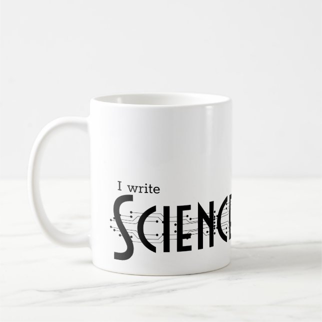 Ich schreibe Science Fiction Kaffeetasse (Links)