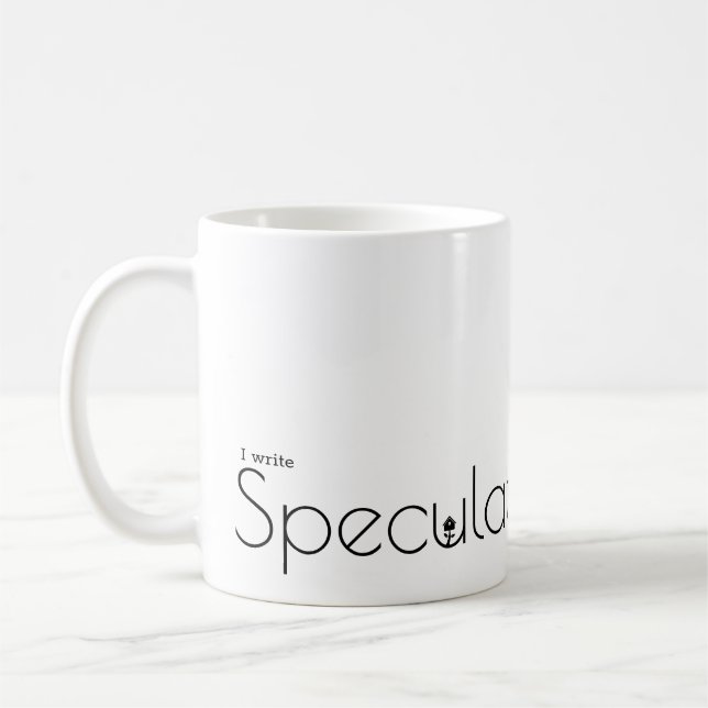 Ich schreibe spekulative Fiktion Kaffeetasse (Links)