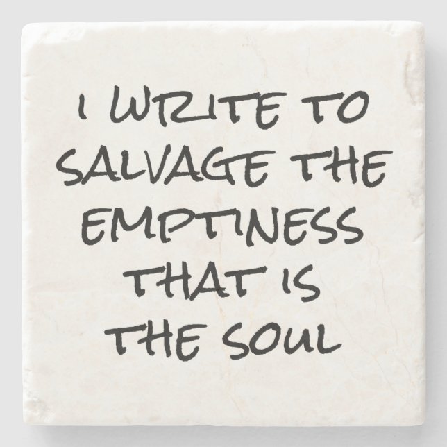 Ich schreibe Stone Untersetzer (Vorderseite)