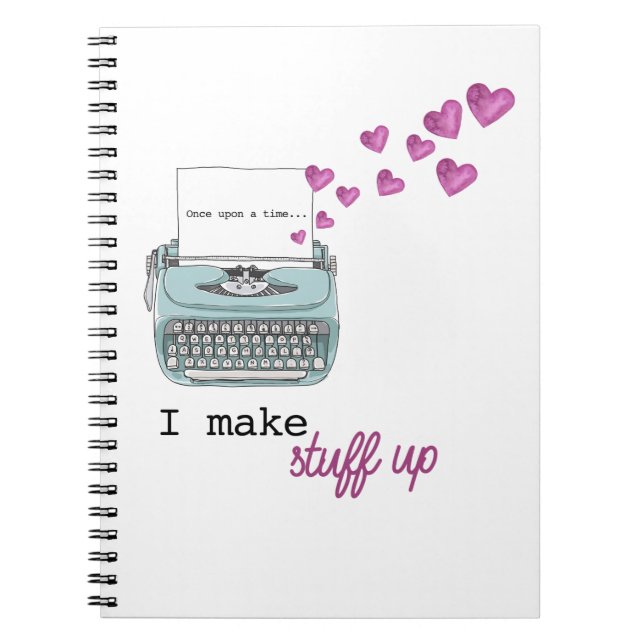 Ich schreibe STUFF Spiral Notebook für Schriftstel Notizblock (Vorderseite)