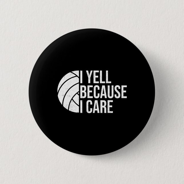 Ich schreibe, weil ich Funny Volleyll Spaß Vater F Button (Vorderseite)