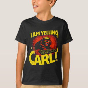 Ich schreie Carl Lustige Katzen-Grafik T-Shirt