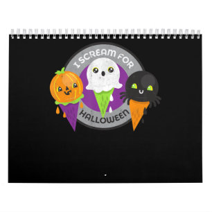 Ich schreie für Halloween Pumpkin Spider Ghost Kalender
