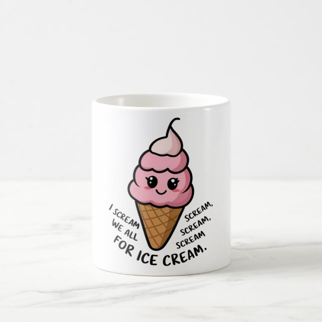 Ich schreie nach Eiscreme Kaffeetasse (Mittel)