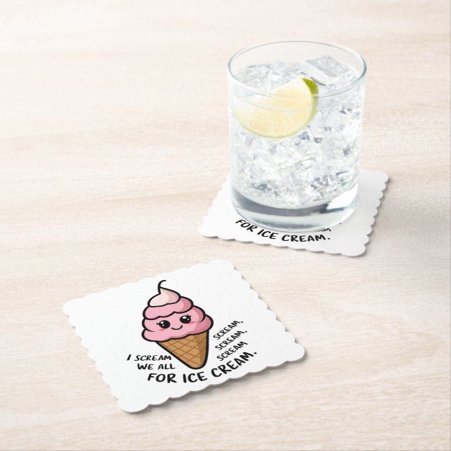 Ich schreie nach Eiscreme Untersetzer (Vor Ort)