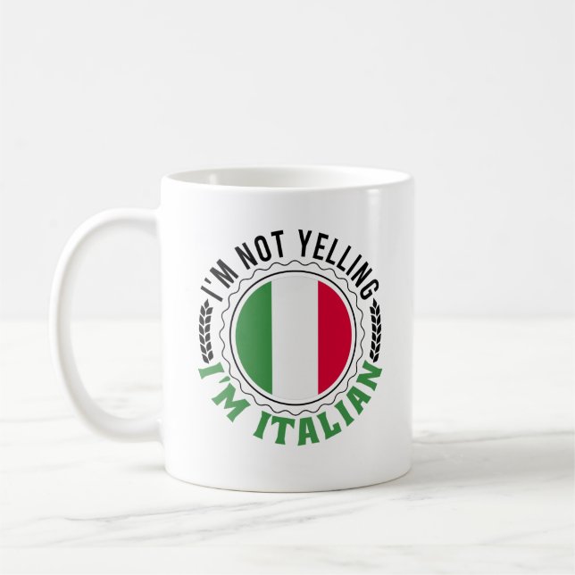 Ich schreie nicht auf Italienisch Bibione nach Lig Kaffeetasse (Links)