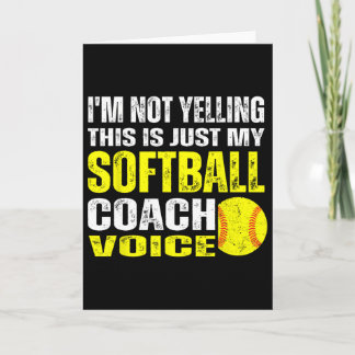 Ich schreie nicht, das ist nur meine Softball-Trai Karte