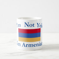 Ich schreie nicht, dass ich eine armenische Tasse 