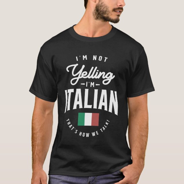 Ich schreie nicht, dass ich Italienischer Witziger T-Shirt (Vorderseite)