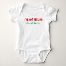 Ich schreie nicht, ich bin ein italienischer Baby  Strampler