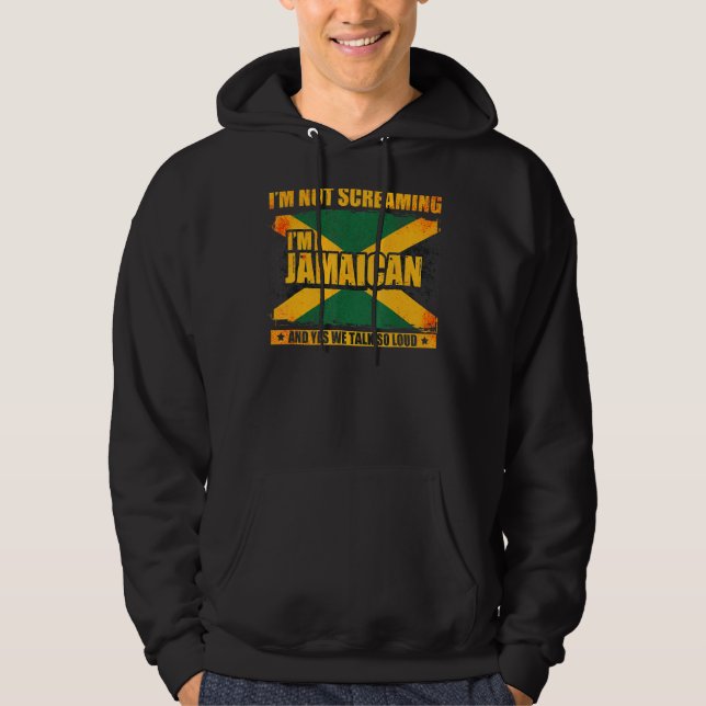 Ich schreie nicht, ich bin Jamaika 2 Hoodie (Vorderseite)