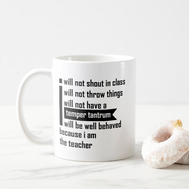 Ich schreie nicht im Klassen-Lehrer - lustiger Tasse (Mit Donut)
