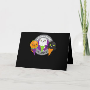 Ich schreie vor Halloween-Kürbis-Spinne-Ghost Karte