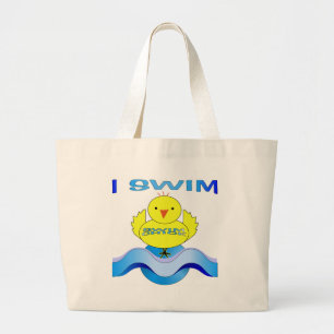 Ich schwimme jumbo stoffbeutel