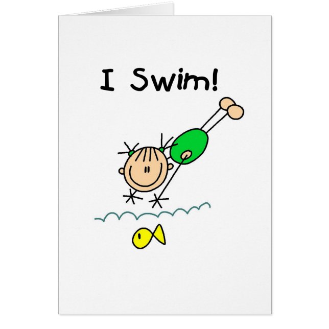Ich schwimme Karte (Vorne)