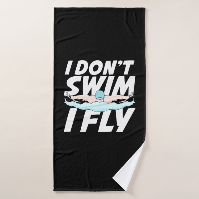 Ich schwimme nicht und fliege badehandtuch (Badehandtuch)