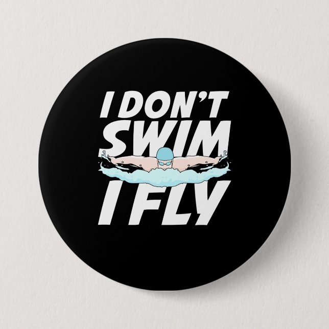 Ich schwimme nicht und fliege button (Vorderseite)