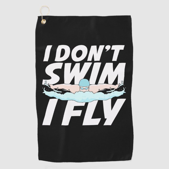 Ich schwimme nicht und fliege golfhandtuch (Vorderseite)
