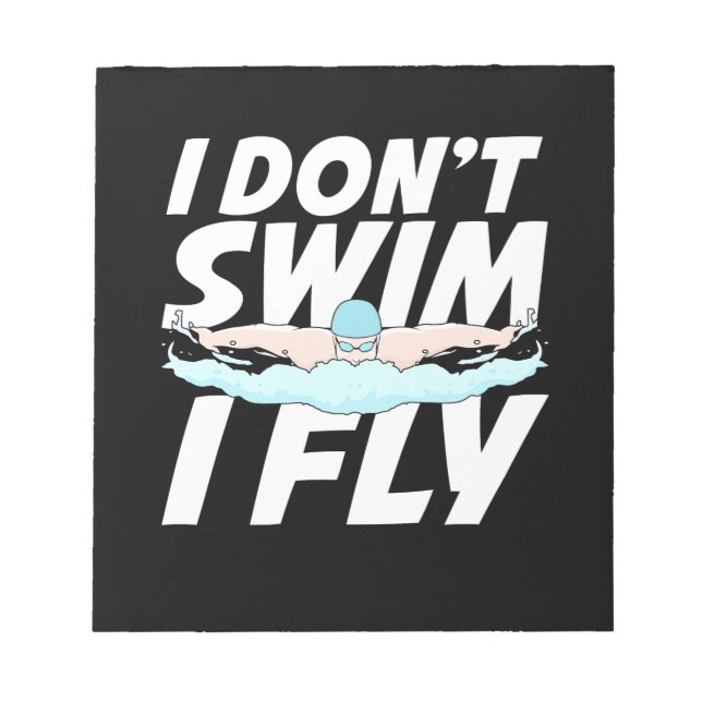 Ich schwimme nicht und fliege notizblock (Vorderseite)
