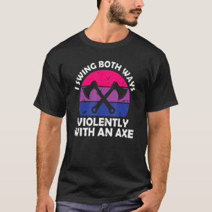 Ich schwinge beide Wege mit einem beigen beidersei T-Shirt