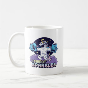 Ich schwitze Glitzern Funny Lifting Gym Workout Un Kaffeetasse