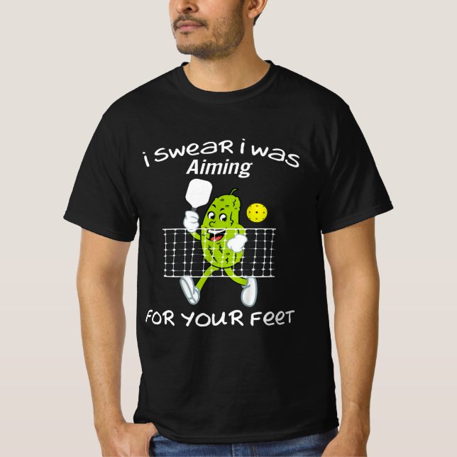 Ich schwöre, dass ich auf dein Feet-Pickleball zug T-Shirt (Vorderseite)
