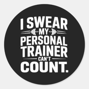 Ich schwöre, dass mein Personal Trainer kein lusti Runder Aufkleber