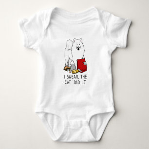 Ich schwöre, die Katze hat es gedämpft getan Baby Strampler