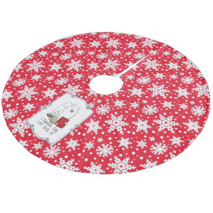 Ich schwöre, die Katze hat es gedämpft getan Fleece Weihnachtsbaumdecke