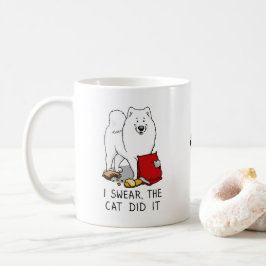 Ich schwöre, die Katze hat es Samoyed Dog Messy Fu Kaffeetasse