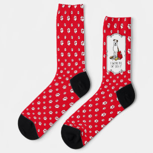 Ich schwöre die Katze Pit Bull (lt brindle/wh3) Socken