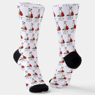 Ich schwöre die Katze Pit Bull (lt brindle/wh3) Socken