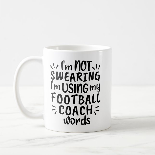 Ich schwöre nicht, dass ich meine Fußball-Coach-Wo Kaffeetasse (Links)