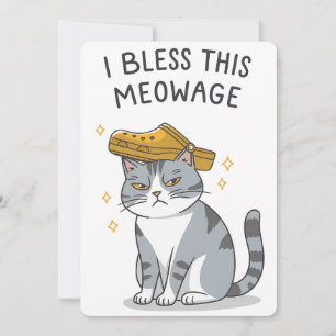 Ich segne diese Katzenhochzeit Lustige Katzenhochz Feiertagskarte