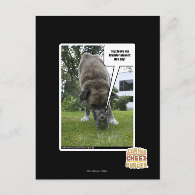 Ich seh, ich verließ meinen Bruder allein Postkarte (Vorderseite)