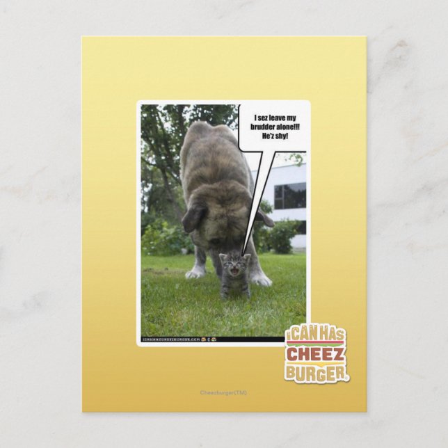 Ich seh, ich verließ meinen Bruder allein Postkarte (Vorderseite)