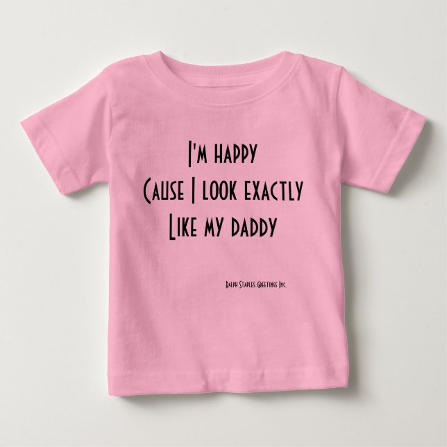 Ich sehe aus wie mein Papa Baby T-shirt (Vorderseite)