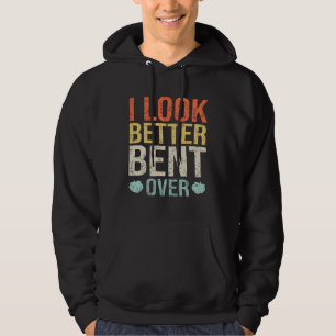 Ich sehe besser gebückt aus Fitness-Workout Pfirsi Hoodie