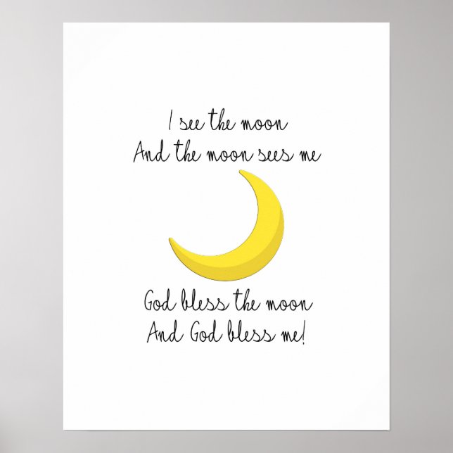 Ich sehe das Mondplakat Poster (Vorne)